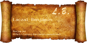 Laczai Benjámin névjegykártya