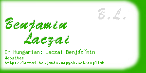 benjamin laczai business card